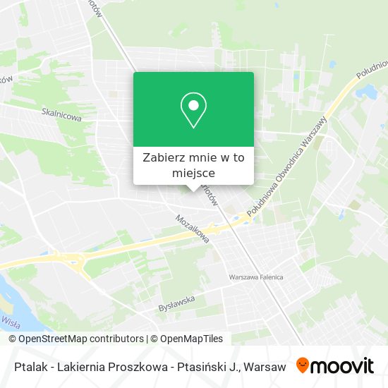 Mapa Ptalak - Lakiernia Proszkowa - Ptasiński J.