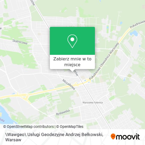 Mapa \Wawgeo\ Usługi Geodezyjne Andrzej Bełkowski