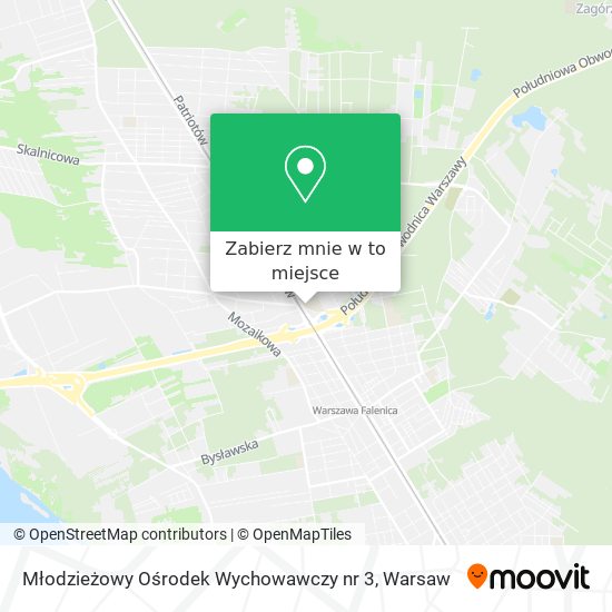 Mapa Młodzieżowy Ośrodek Wychowawczy nr 3