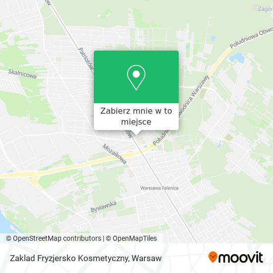 Mapa Zaklad Fryzjersko Kosmetyczny