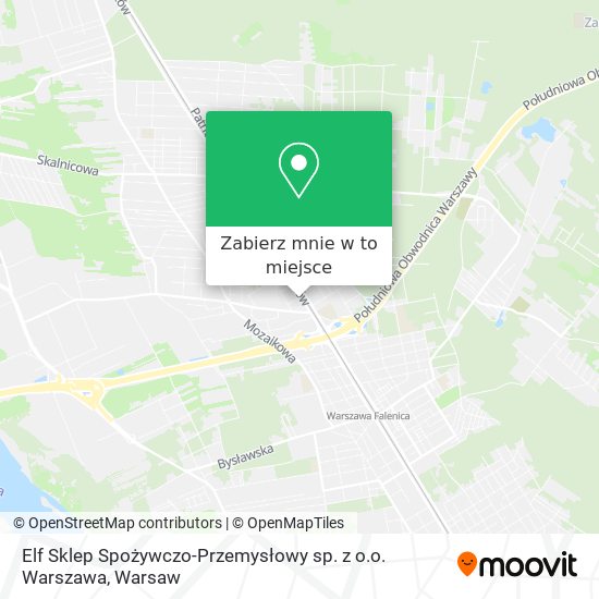 Mapa Elf Sklep Spożywczo-Przemysłowy sp. z o.o. Warszawa