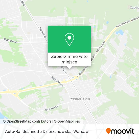 Mapa Auto-Raf Jeannette Dzierżanowska