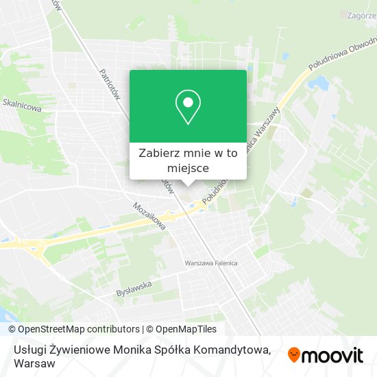 Mapa Usługi Żywieniowe Monika Spółka Komandytowa