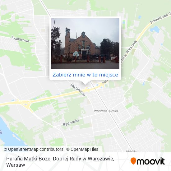 Mapa Parafia Matki Bożej Dobrej Rady w Warszawie