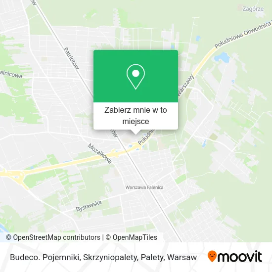 Mapa Budeco. Pojemniki, Skrzyniopalety, Palety
