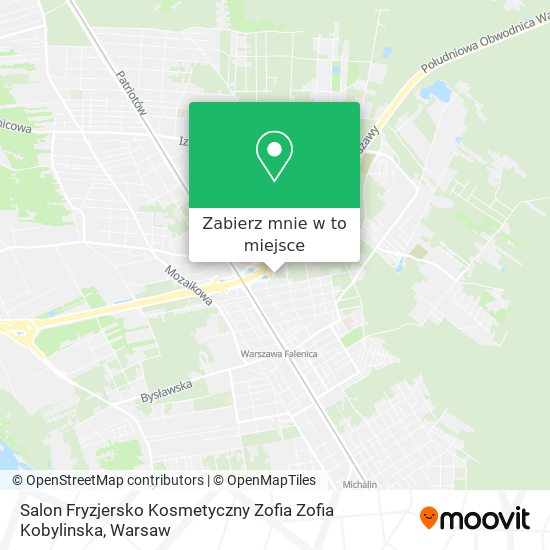 Mapa Salon Fryzjersko Kosmetyczny Zofia Zofia Kobylinska