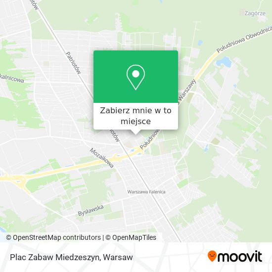 Mapa Plac Zabaw Miedzeszyn