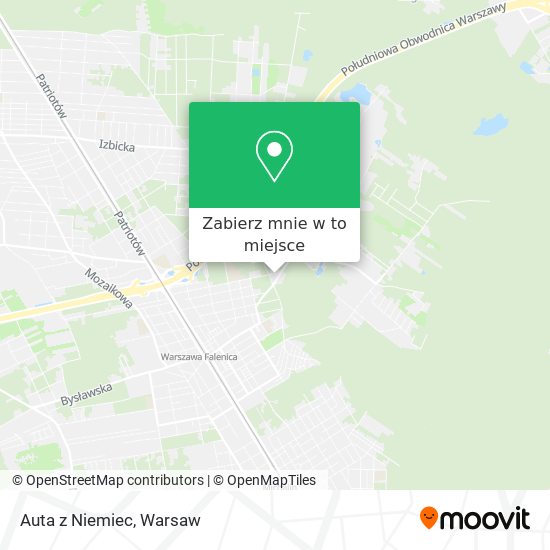 Mapa Auta z Niemiec