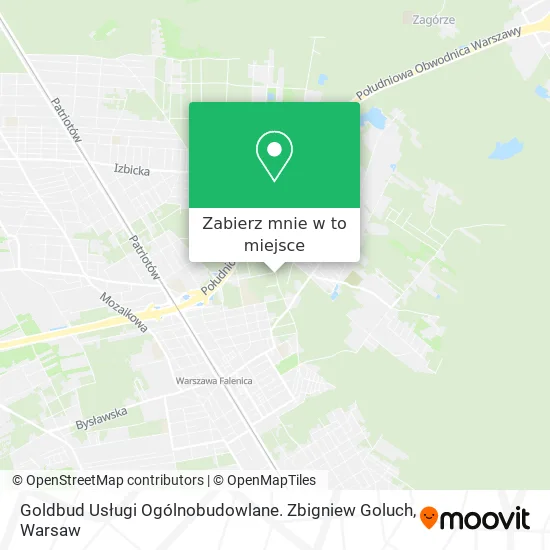 Mapa Goldbud Usługi Ogólnobudowlane. Zbigniew Goluch
