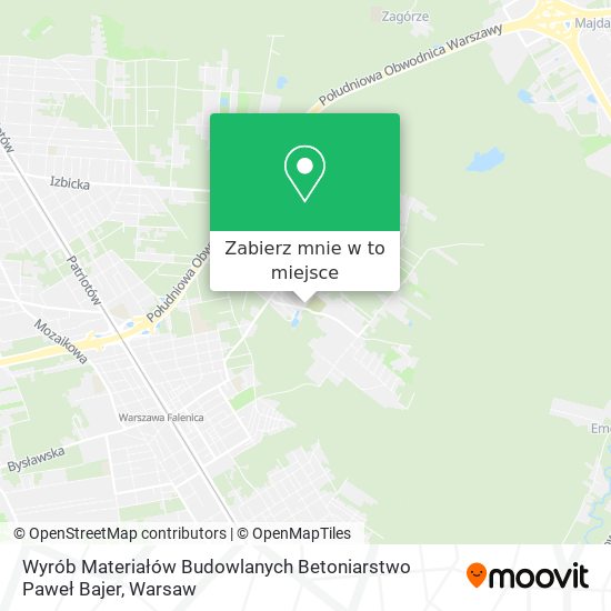 Mapa Wyrób Materiałów Budowlanych Betoniarstwo Paweł Bajer