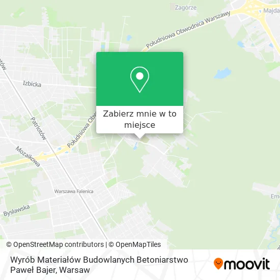 Mapa Wyrób Materiałów Budowlanych Betoniarstwo Paweł Bajer