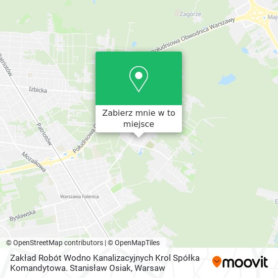 Mapa Zakład Robót Wodno Kanalizacyjnych Krol Spółka Komandytowa. Stanisław Osiak