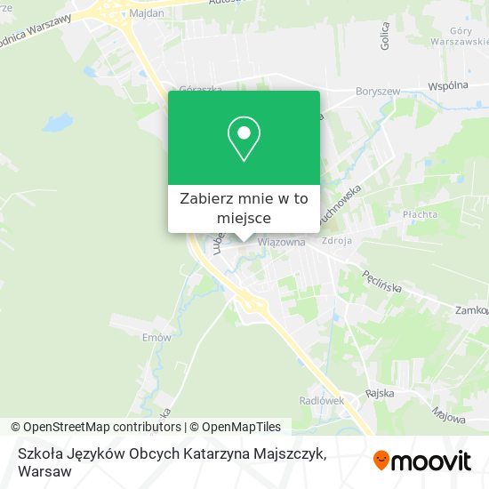 Mapa Szkoła Języków Obcych Katarzyna Majszczyk