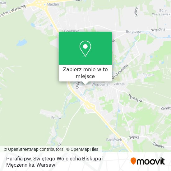 Mapa Parafia pw. Świętego Wojciecha Biskupa i Męczennika