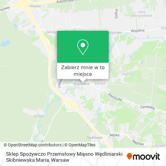 Mapa Sklep Spożywczo Przemsłowy Mięsno Wędliniarski Skibniewska Maria