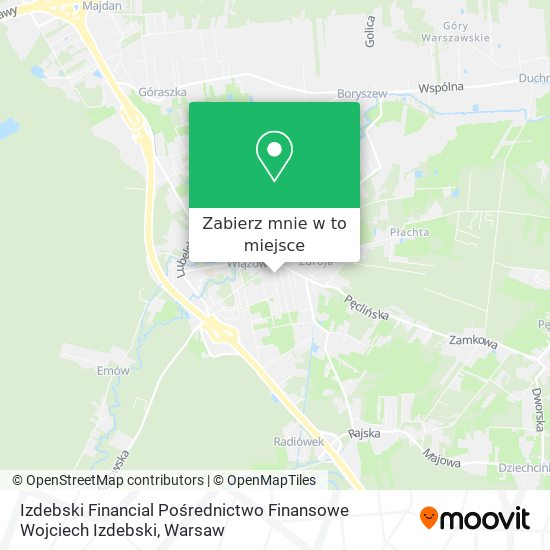 Mapa Izdebski Financial Pośrednictwo Finansowe Wojciech Izdebski