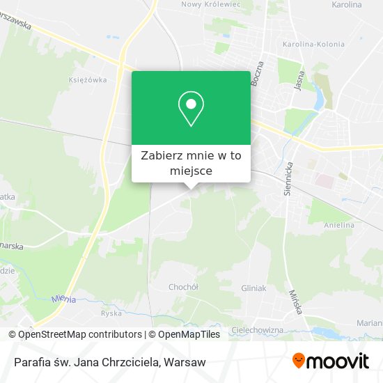 Mapa Parafia św. Jana Chrzciciela