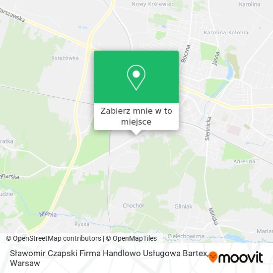 Mapa Sławomir Czapski Firma Handlowo Usługowa Bartex