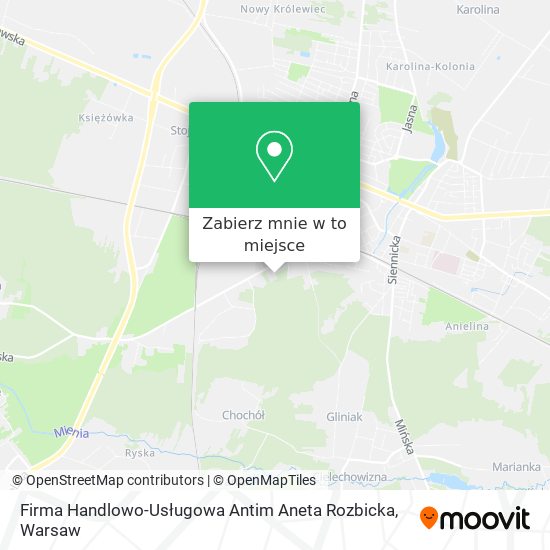 Mapa Firma Handlowo-Usługowa Antim Aneta Rozbicka