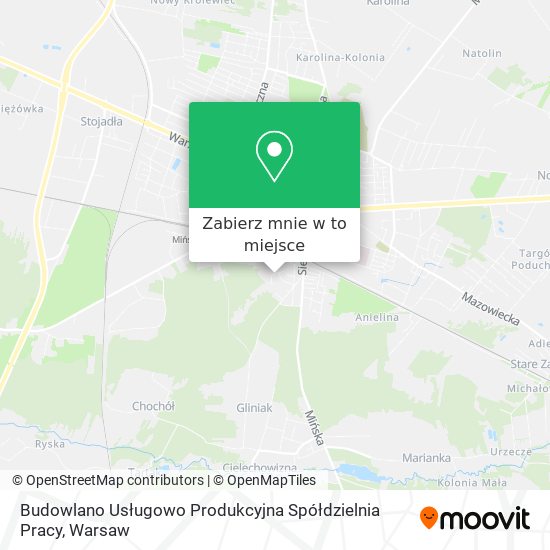 Mapa Budowlano Usługowo Produkcyjna Spółdzielnia Pracy