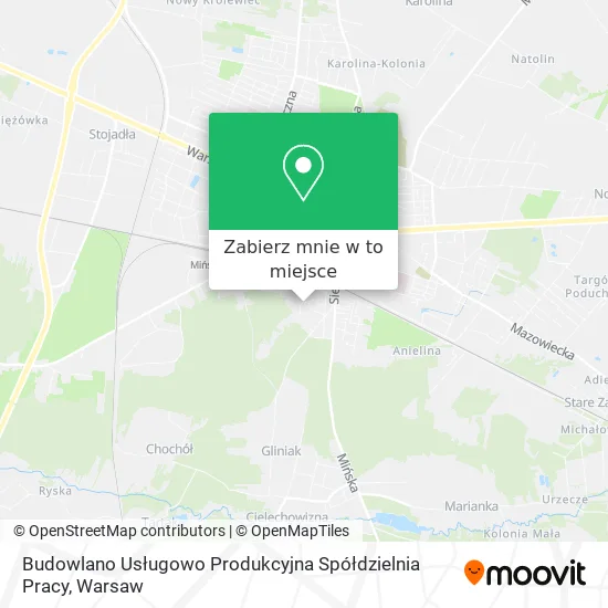 Mapa Budowlano Usługowo Produkcyjna Spółdzielnia Pracy