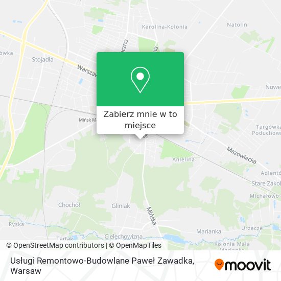 Mapa Usługi Remontowo-Budowlane Paweł Zawadka