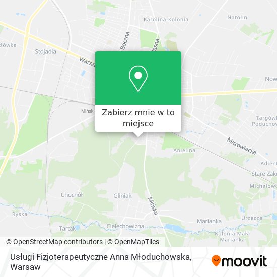 Mapa Usługi Fizjoterapeutyczne Anna Młoduchowska