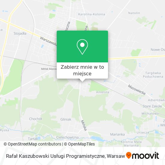 Mapa Rafał Kaszubowski Usługi Programistyczne