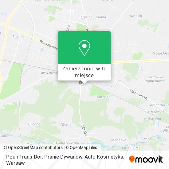 Mapa Ppuh Trans-Dor. Pranie Dywanów, Auto Kosmetyka