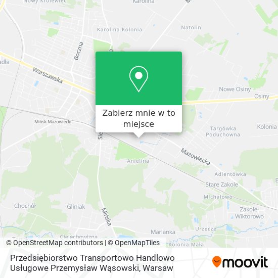 Mapa Przedsiębiorstwo Transportowo Handlowo Usługowe Przemysław Wąsowski