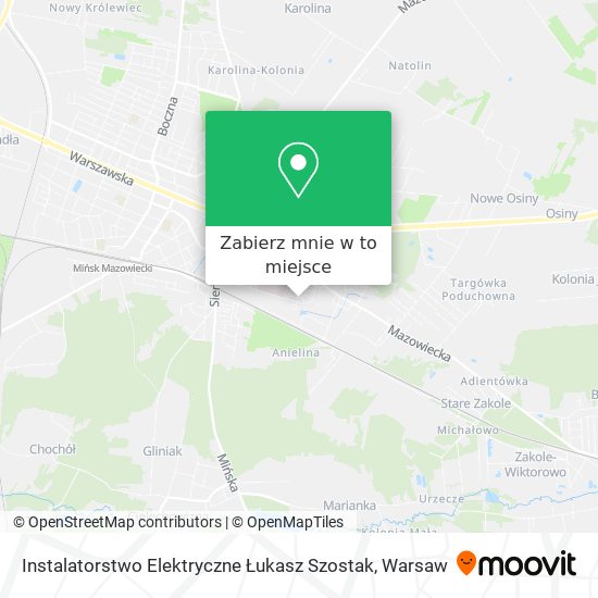 Mapa Instalatorstwo Elektryczne Łukasz Szostak