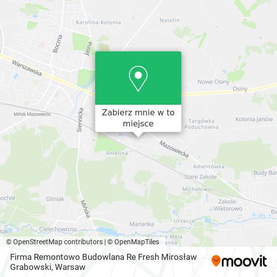 Mapa Firma Remontowo Budowlana Re Fresh Mirosław Grabowski