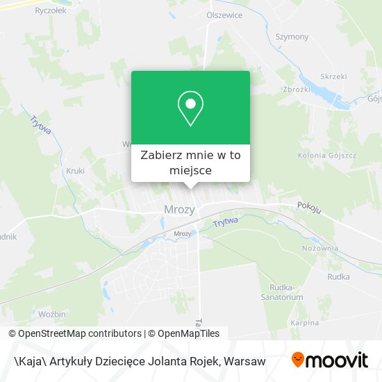 Mapa \Kaja\ Artykuły Dziecięce Jolanta Rojek