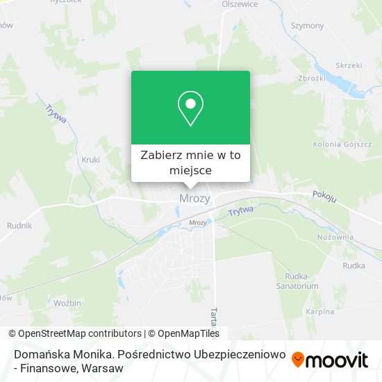 Mapa Domańska Monika. Pośrednictwo Ubezpieczeniowo - Finansowe