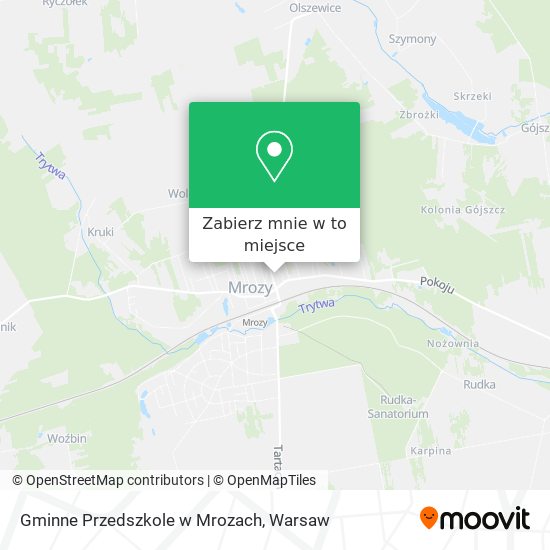 Mapa Gminne Przedszkole w Mrozach