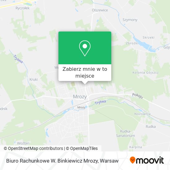 Mapa Biuro Rachunkowe W. Binkiewicz Mrozy