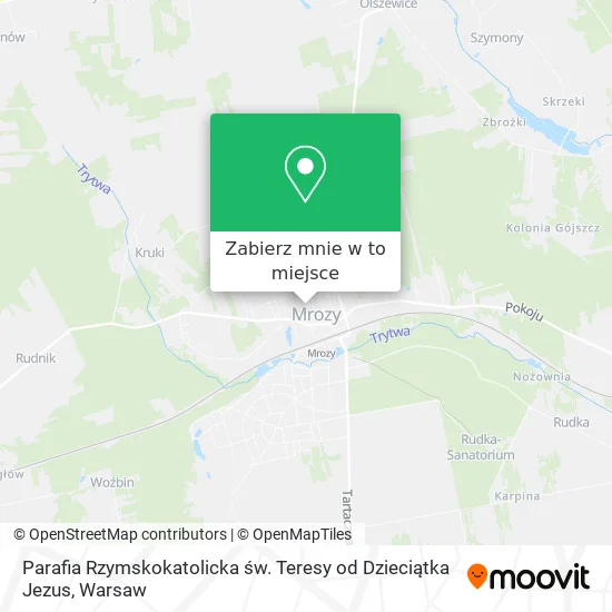 Mapa Parafia Rzymskokatolicka św. Teresy od Dzieciątka Jezus