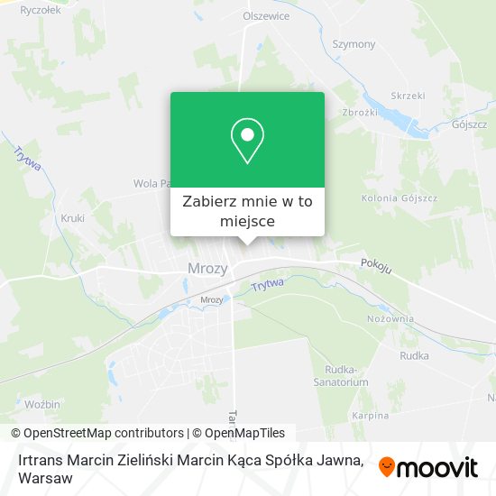 Mapa Irtrans Marcin Zieliński Marcin Kąca Spółka Jawna