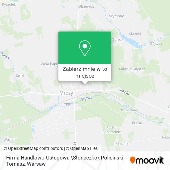 Mapa Firma Handlowo-Usługowa \Słoneczko\ Policiński Tomasz