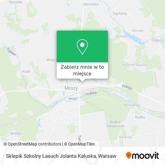 Mapa Sklepik Szkolny Łasuch Jolanta Kałuska