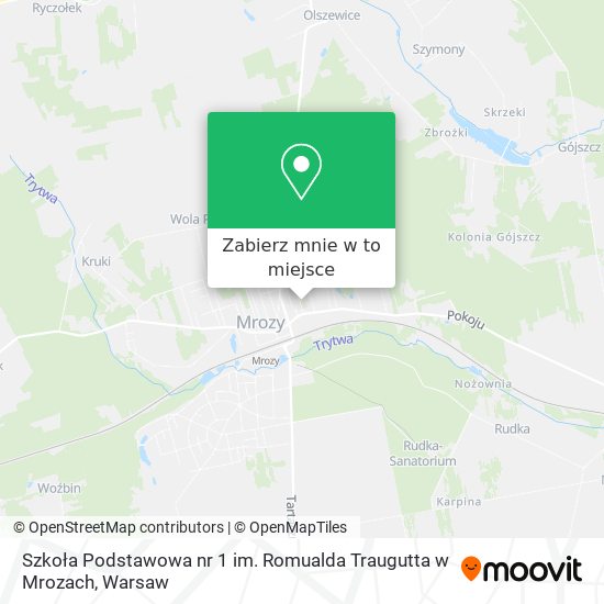 Mapa Szkoła Podstawowa nr 1 im. Romualda Traugutta w Mrozach