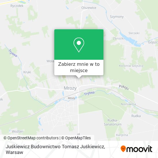 Mapa Juśkiewicz Budownictwo Tomasz Juśkiewicz