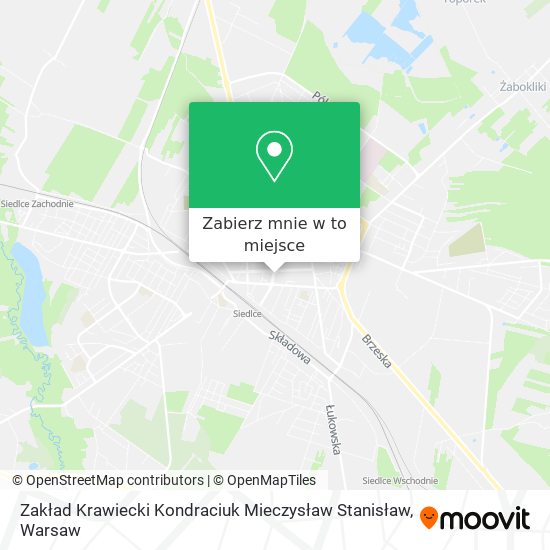 Mapa Zakład Krawiecki Kondraciuk Mieczysław Stanisław