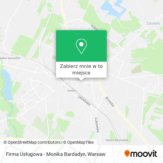 Mapa Firma Usługowa - Monika Bardadyn