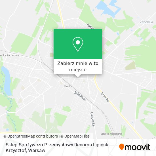 Mapa Sklep Spożywczo Przemysłowy Renoma Lipiński Krzysztof