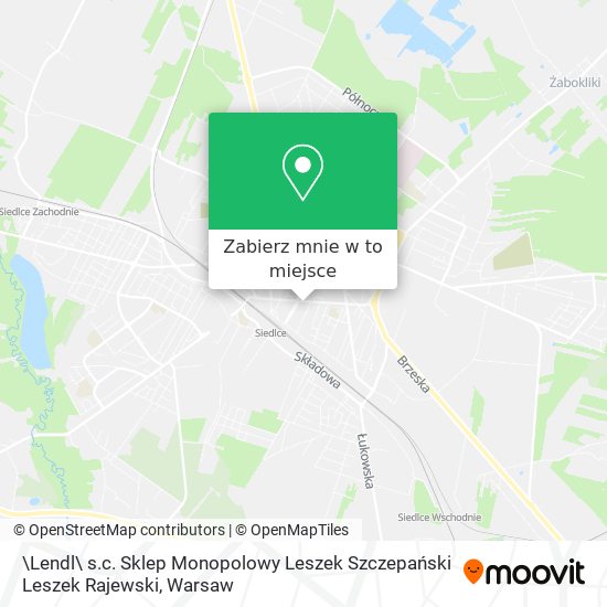 Mapa \Lendl\ s.c. Sklep Monopolowy Leszek Szczepański Leszek Rajewski