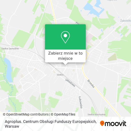 Mapa Agroplus. Centrum Obsługi Funduszy Europejskich