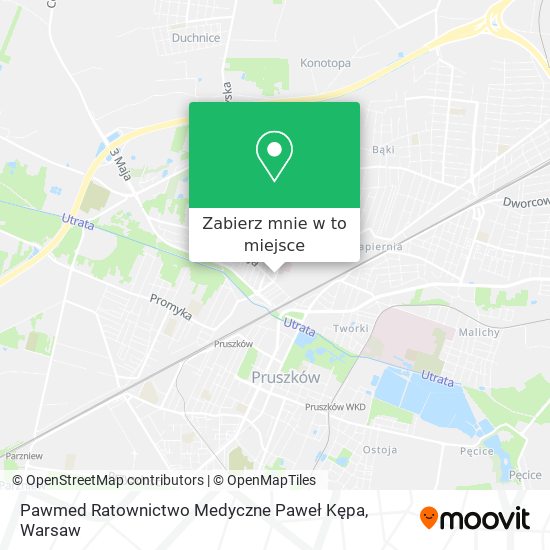 Mapa Pawmed Ratownictwo Medyczne Paweł Kępa