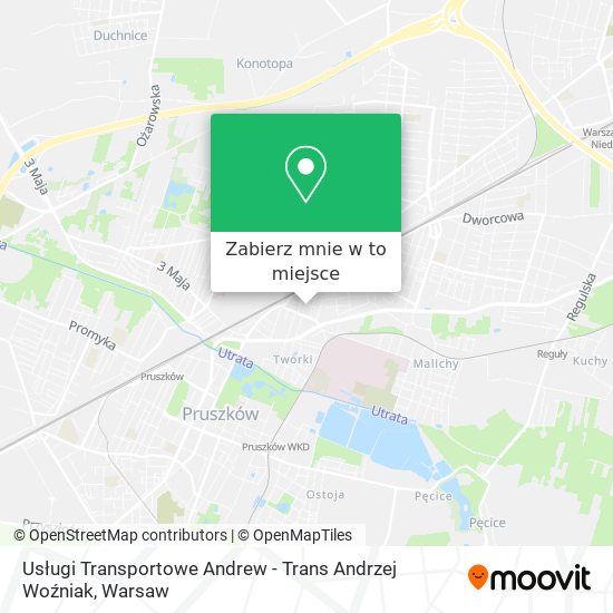 Mapa Usługi Transportowe Andrew - Trans Andrzej Woźniak