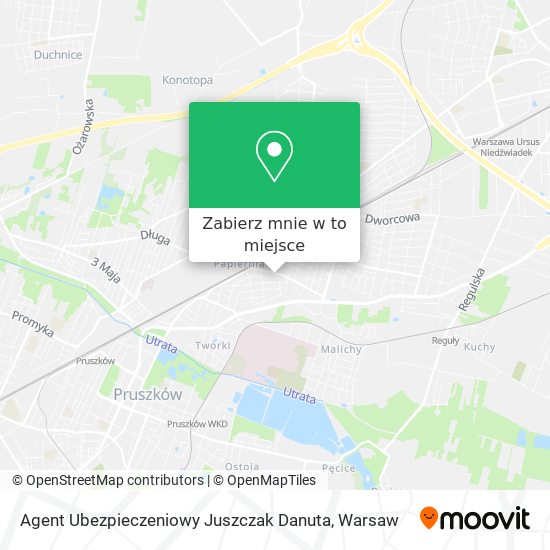 Mapa Agent Ubezpieczeniowy Juszczak Danuta